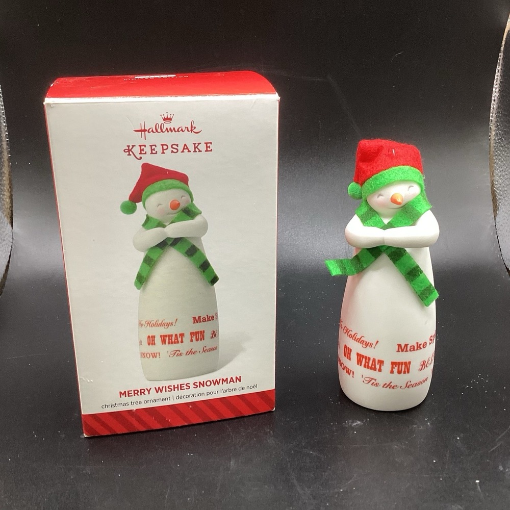 Hallmark Keepsake Ornament 2014 Limited Edition Merry Wishes Snowman‎